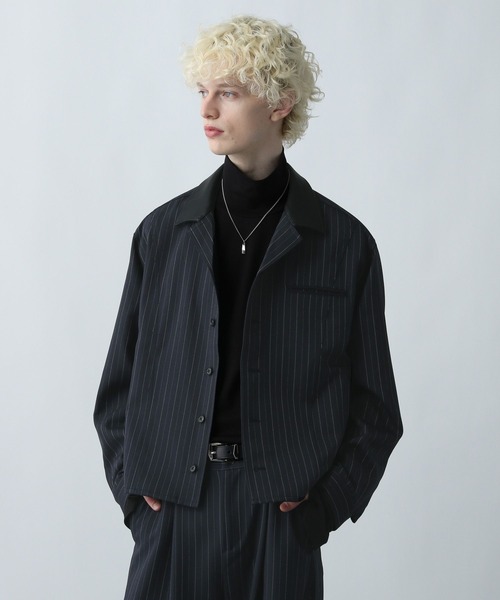 HARE（ハレ）の「【SET UP対応】3Dデザインシャツブルゾン(HARE)（シャツ/ブラウス・メンズ・ブラック/パープル/ブルー系その他/グレー・FREE）」の3枚目の写真