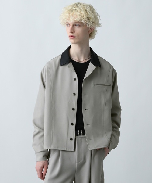 HARE（ハレ）の「【SET UP対応】3Dデザインシャツブルゾン(HARE)（シャツ/ブラウス・メンズ・ブラック/パープル/ブルー系その他/グレー・FREE）」の2枚目の写真