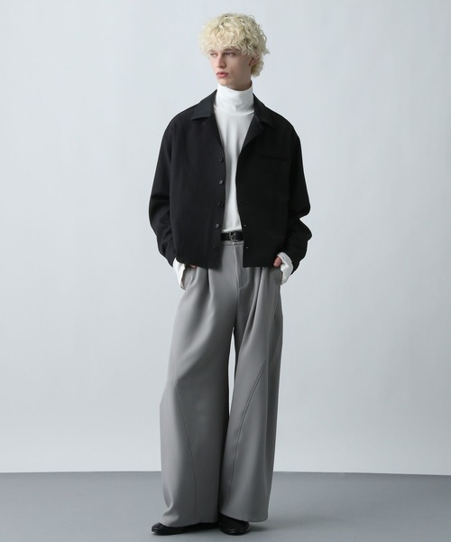 HARE（ハレ）の「【SET UP対応】3Dデザインシャツブルゾン(HARE)（シャツ/ブラウス・メンズ・ブラック/パープル/ブルー系その他/グレー・FREE）」の5枚目の写真