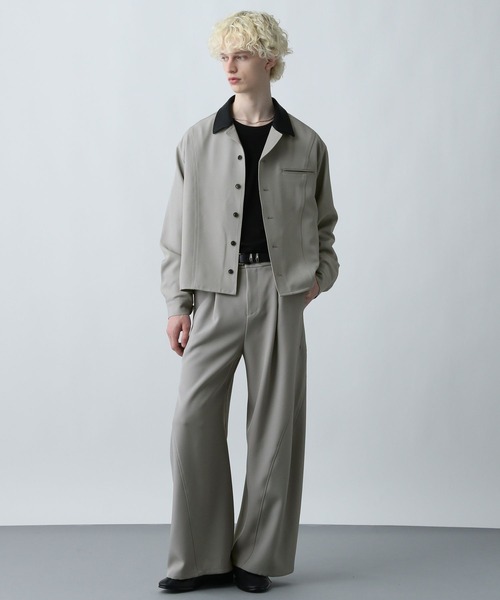 HARE（ハレ）の「【SET UP対応】3Dデザインシャツブルゾン(HARE)（シャツ/ブラウス・メンズ・ブラック/パープル/ブルー系その他/グレー・FREE）」の8枚目の写真