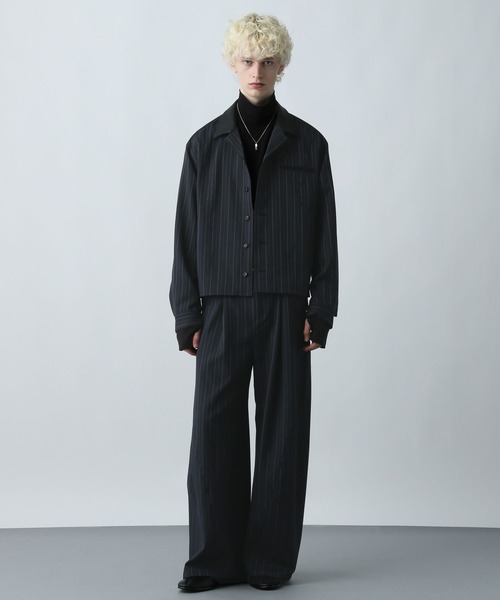 HARE（ハレ）の「【SET UP対応】3Dデザインシャツブルゾン(HARE)（シャツ/ブラウス・メンズ・ブラック/パープル/ブルー系その他/グレー・FREE）」の9枚目の写真