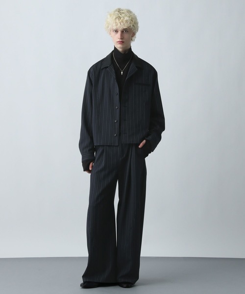 HARE（ハレ）の「【SET UP対応】3Dデザインシャツブルゾン(HARE)（シャツ/ブラウス・メンズ・ブラック/パープル/ブルー系その他/グレー・FREE）」の10枚目の写真