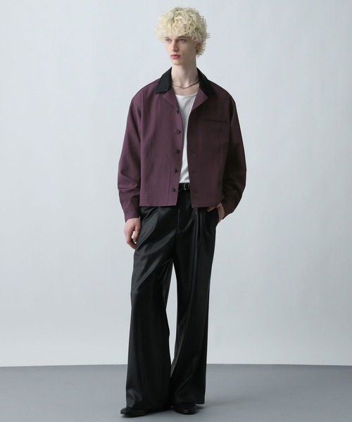 HARE（ハレ）の「【SET UP対応】3Dデザインシャツブルゾン(HARE)（シャツ/ブラウス・メンズ・ブラック/パープル/ブルー系その他/グレー・FREE）」の11枚目の写真