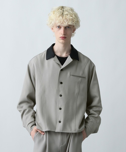 HARE（ハレ）の「【SET UP対応】3Dデザインシャツブルゾン(HARE)（シャツ/ブラウス・メンズ・ブラック/パープル/ブルー系その他/グレー・FREE）」の13枚目の写真