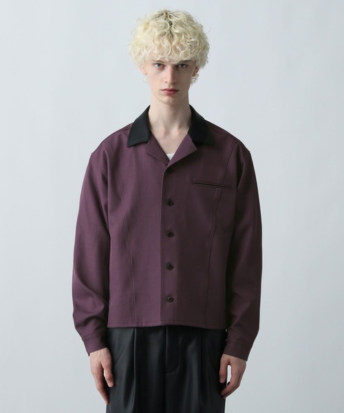 HARE（ハレ）の「【SET UP対応】3Dデザインシャツブルゾン(HARE)（シャツ/ブラウス・メンズ・ブラック/パープル/ブルー系その他/グレー・FREE）」の16枚目の写真