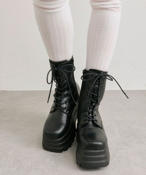 新品 COMPTOIR DES COTONNIERS 黒 レースアップブーツ 新品 COMPTOIR DES COTONNIERS 黒 レースアップブーツ 新品