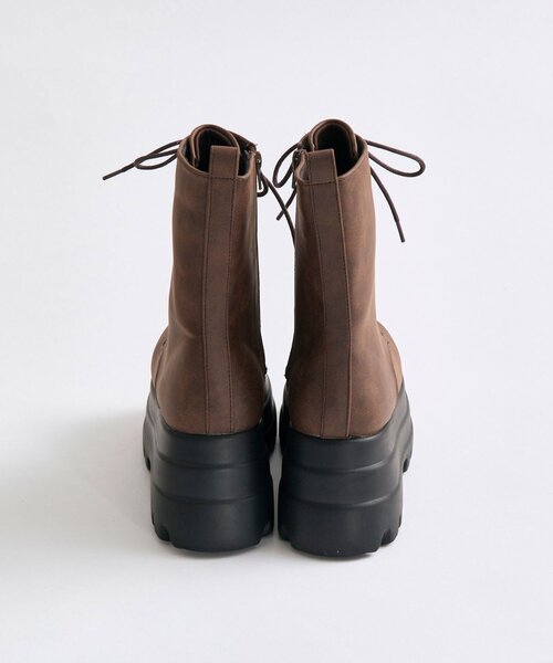 OLIVE des OLIVE（オリーブデオリーブ）の「レースアップ厚底ショートブーツ（ブーツ・レディース・ブラック/ブラウン・MEDIUM/SMALL/LARGE）」の10枚目の写真