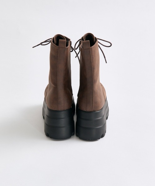 【OLIVE des OLIVE】レースアップショートブーツ OLIVE des OLIVE（オリーブデオリーブ）の「レースアップ