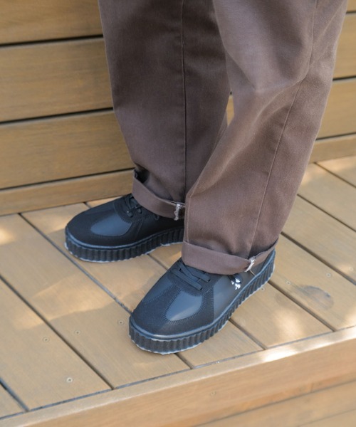 U.S. POLO ASSN.（ユーエスポロアッスン）の「【U.S. POLO ASSN./ユーエスポロアッスン】【上質なPUレザーの高級感】厚底ボリュームソール ワンポイント ローカット コンビネーションスニーカー（スニーカー・メンズ・ベージュ/ブラック/ホワイト・25cm/25.5cm/26cm/26.5cm/27cm）」の20枚目の写真