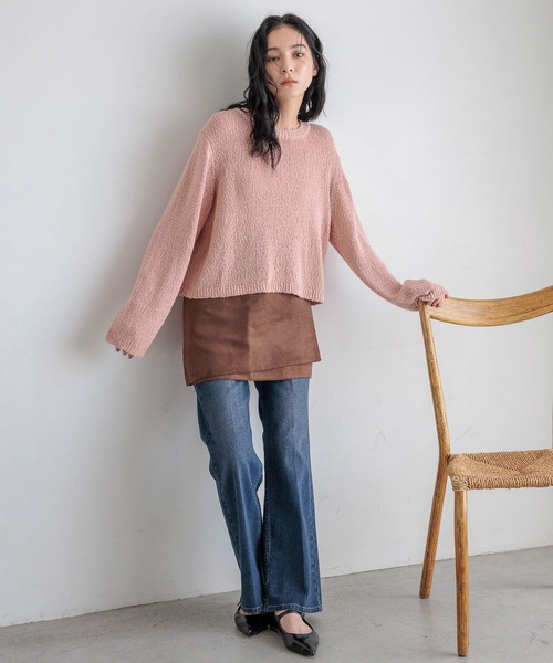 LOWRYS FARM（ローリーズファーム）の「アソートラップミニスカート　580924（スカート・レディース・ブラック/アイボリー/ブラウン・MEDIUM/SMALL）」の11枚目の写真