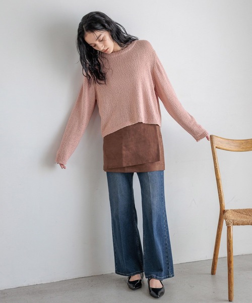 LOWRYS FARM（ローリーズファーム）の「アソートラップミニスカート　580924（スカート・レディース・ブラック/アイボリー/ブラウン・MEDIUM/SMALL）」の12枚目の写真