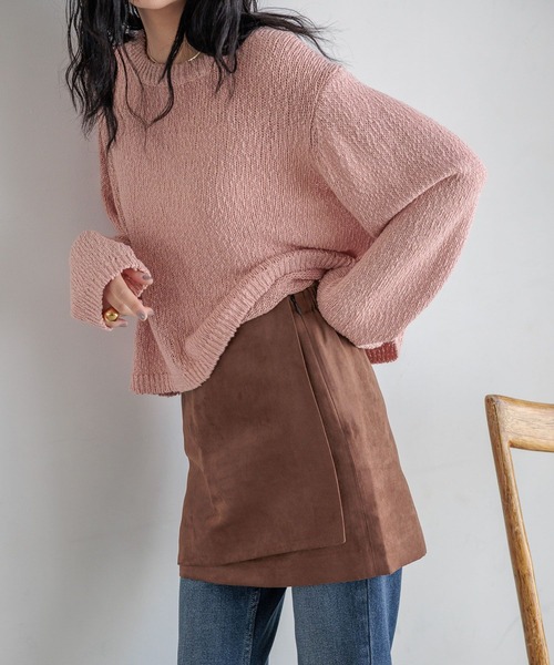 LOWRYS FARM（ローリーズファーム）の「アソートラップミニスカート　580924（スカート・レディース・ブラック/アイボリー/ブラウン・MEDIUM/SMALL）」の17枚目の写真