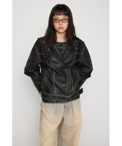 laguagem レザーヴィンテージジャケット LAGUA GEM（ラグアジェム）の「【追加生産】フェイクレザー
