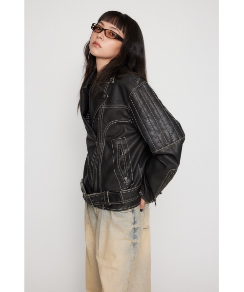 BELTED OVER VINTAGE ジャケット（ライダースジャケット）｜LAGUA GEM