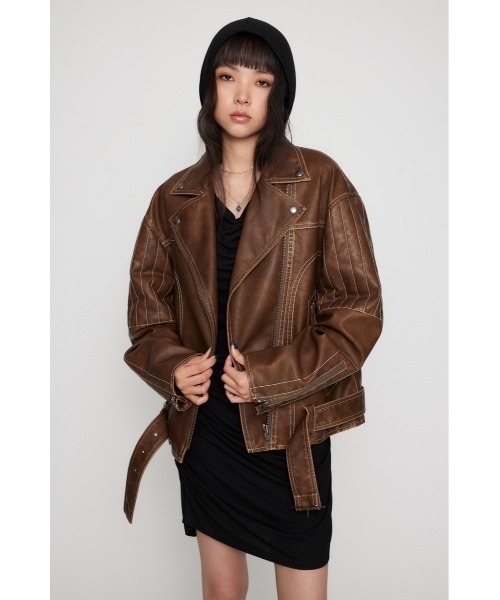 BELTED OVER VINTAGE ジャケット（ライダースジャケット）｜LAGUA GEM