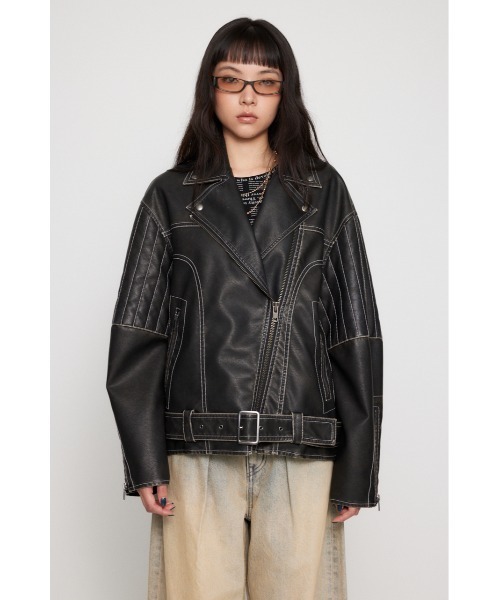 BELTED OVER VINTAGE ジャケット（ライダースジャケット）｜LAGUA GEM