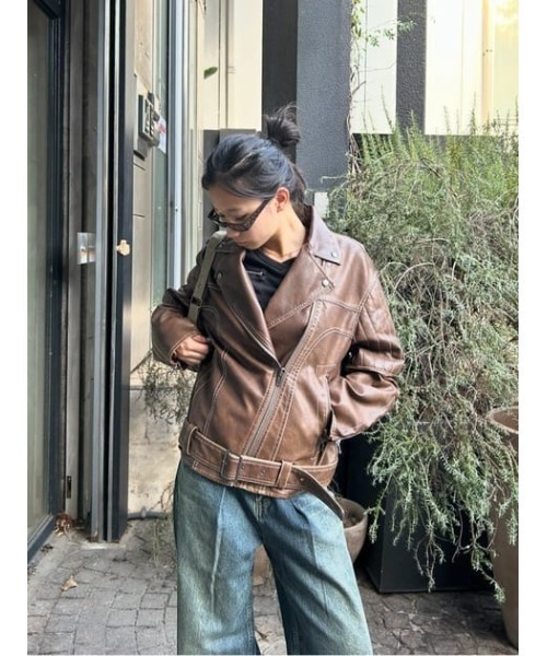 BELTED OVER VINTAGE ジャケット（ライダースジャケット）｜LAGUA GEM