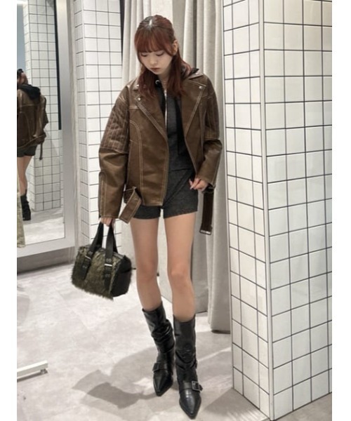 BELTED OVER VINTAGE ジャケット（ライダースジャケット）｜LAGUA GEM