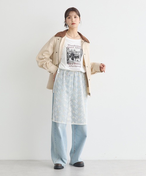 earth music&ecology(アースミュージックアンドエコロジー)の「【2025AW】ハンティングジャケット(ブルゾン・レディース・アイボリー/ブラウン・FREE)」の11枚目の写真