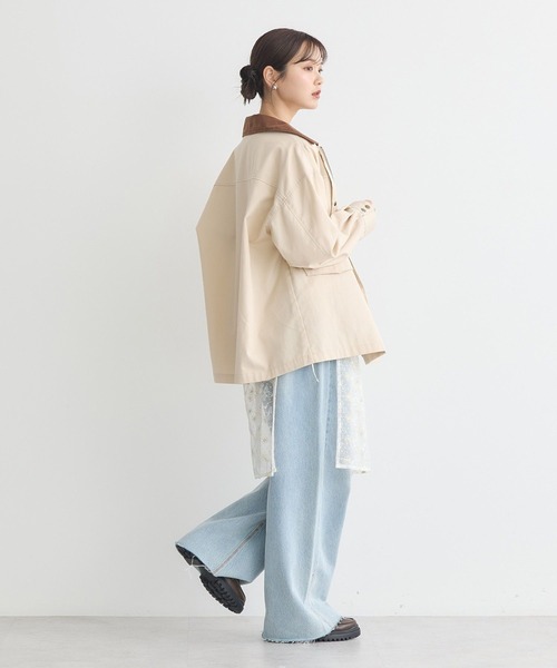 earth music&ecology(アースミュージックアンドエコロジー)の「【2025AW】ハンティングジャケット(ブルゾン・レディース・アイボリー/ブラウン・FREE)」の12枚目の写真