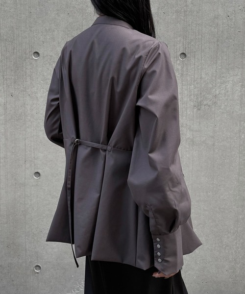 &g'aime(アンジェム)の「【&g'aime】ペプラムバールンブラウス Peplum Balloon Blouse(シャツ/ブラウス・レディース・チャコールグレー/ブラック/モカ・FREE)」の20枚目の写真