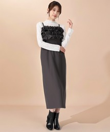 2025秋冬新作 ダブルフリルキャミワンピース