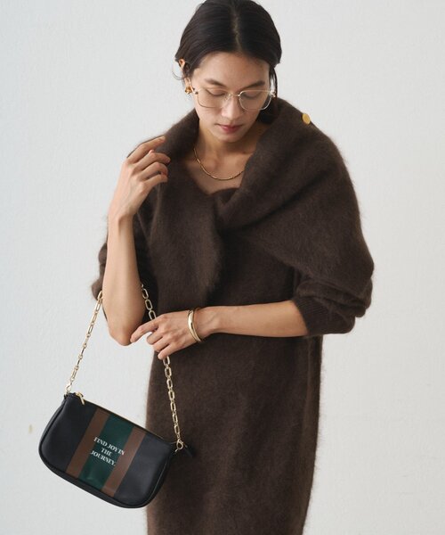 LOUNGEDRESS（ラウンジドレス）の「【GALENA/ガレナ】ラインミニBag（ハンドバッグ・レディース・ブラック/ブラウン・FREE）」の3枚目の写真