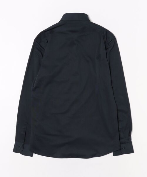 m.f.editorial（エムエフエディトリアル）の「ワイシャツ メンズ ストレッチ 形態安定 吸水速乾 綿混 ショート ワイドカラー 長袖 ビジネス ドレス NEWスタンダードフィット（ビジネスシャツ・メンズ・ネイビー・MEDIUM/LARGE/X-LARGE）」の3枚目の写真