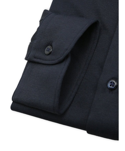 m.f.editorial（エムエフエディトリアル）の「ワイシャツ メンズ ストレッチ 形態安定 吸水速乾 綿混 ショート ワイドカラー 長袖 ビジネス ドレス NEWスタンダードフィット（ビジネスシャツ・メンズ・ネイビー・MEDIUM/LARGE/X-LARGE）」の6枚目の写真
