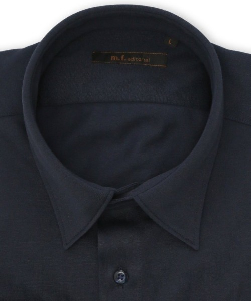 m.f.editorial（エムエフエディトリアル）の「ワイシャツ メンズ ストレッチ 形態安定 吸水速乾 綿混 ショート ワイドカラー 長袖 ビジネス ドレス NEWスタンダードフィット（ビジネスシャツ・メンズ・ネイビー・MEDIUM/LARGE/X-LARGE）」の8枚目の写真