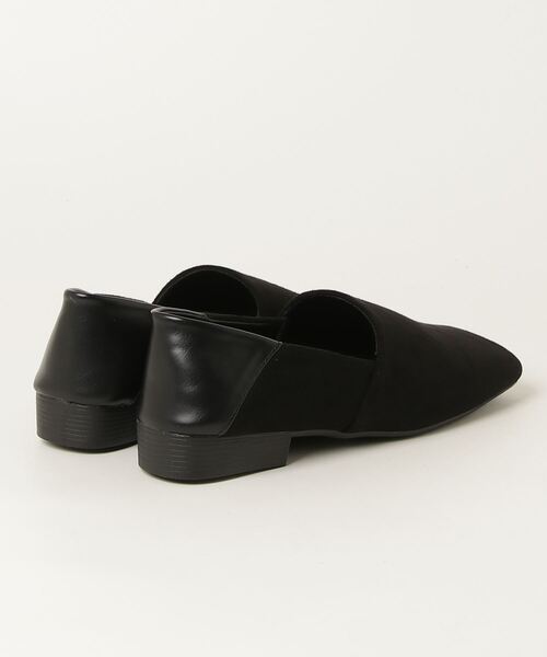 Lutim by u(ルチバイユー)の「Soft suede square flat shoes / ソフトスエードスクエアフラットシューズ(パンプス・レディース・ブラック/キャメル・24.5/23.5)」の3枚目の写真