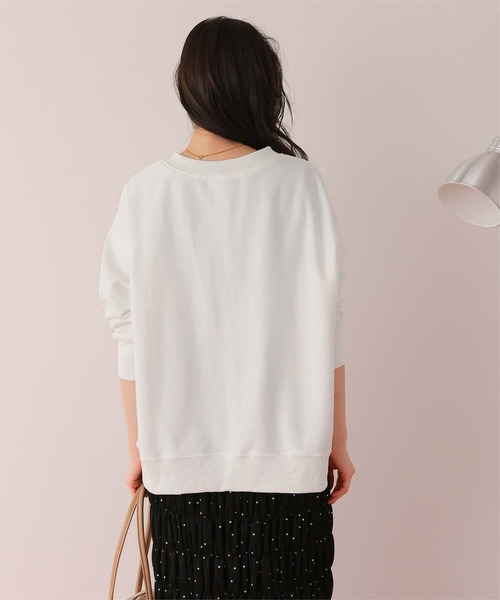 titivate（ティティベイト）の「フロントジップゆるっとスウェットプルオーバー（スウェット・レディース・クリーム/グレー/オフホワイト/ネイビー/オートミール・M/L）」の12枚目の写真