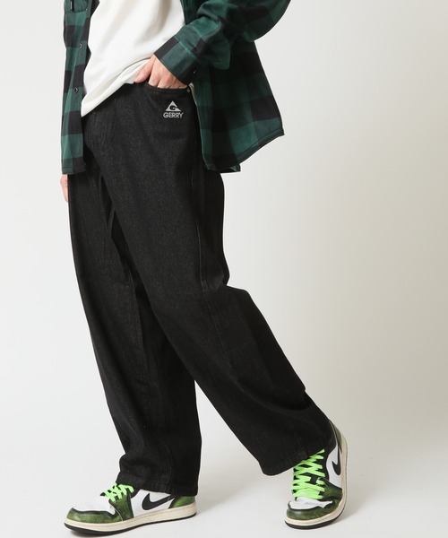 GERRY（ジェリー）の「【GERRY/ジェリー】デニム バレルレッグ クライミングパンツ ユニセックス / カーブパンツ デニムパンツ（デニムパンツ・メンズ・ブルー/ブラック/チャコール/ネイビー・S/M/L/LL）」の2枚目の写真