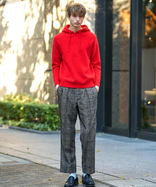 DRESSTERIOR(ドレステリア)の「カシミヤブレンドフードニット(ニット/セーター・メンズ・オリーブ/イエロー/ホワイト/レッド系1/グレー・91/92/90/94)」の15枚目の写真