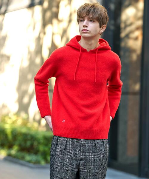 DRESSTERIOR(ドレステリア)の「カシミヤブレンドフードニット(ニット/セーター・メンズ・オリーブ/イエロー/ホワイト/レッド系1/グレー・91/92/90/94)」の17枚目の写真