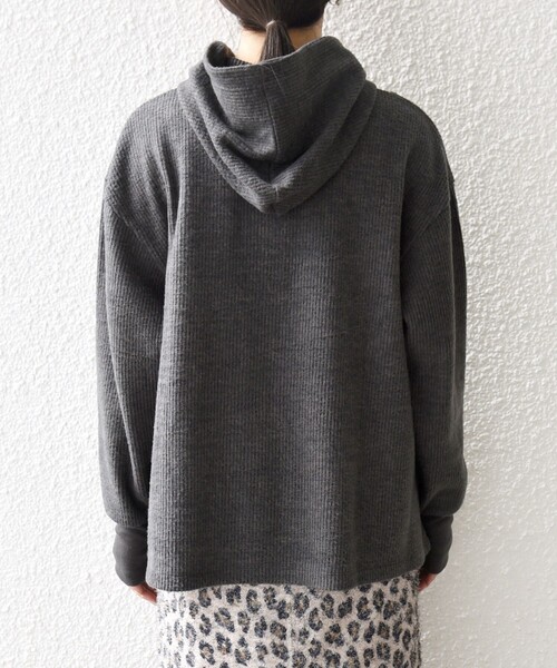 セール】SHIPS any:〈手洗い可能〉起毛 ワッフル ハーフジップ