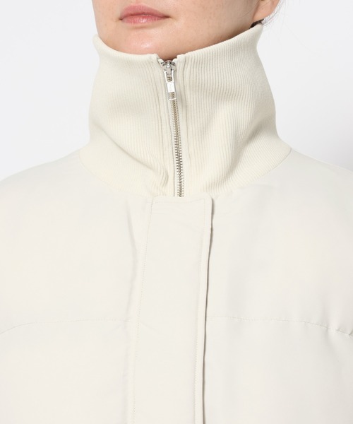 mysty woman（ミスティウーマン）の「リブネック中綿ブルゾン 600403（ダウンジャケット/コート・レディース・ブラック/アイボリー・FREE）」の20枚目の写真