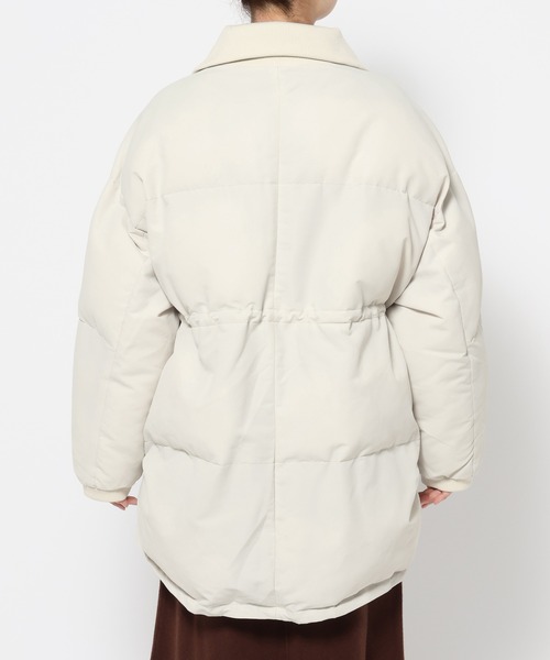 mysty woman（ミスティウーマン）の「リブネック中綿ブルゾン 600403（ダウンジャケット/コート・レディース・ブラック/アイボリー・FREE）」の6枚目の写真