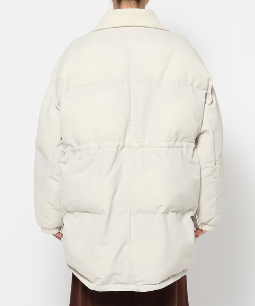 mysty woman（ミスティウーマン）の「リブネック中綿ブルゾン 600403（ダウンジャケット/コート・レディース・ブラック/アイボリー・FREE）」の11枚目の写真