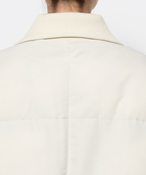 mysty woman（ミスティウーマン）の「リブネック中綿ブルゾン 600403（ダウンジャケット/コート・レディース・ブラック/アイボリー・FREE）」の12枚目の写真