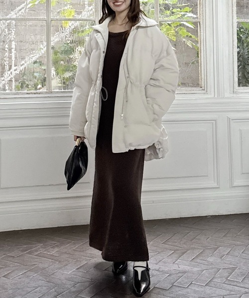 セール】リブネック中綿ブルゾン 600403（ダウンジャケット/コート