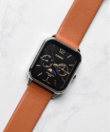 ARCHIVER（アーカイバ）の「【60】【ITN】【CASIO】ムーンフェイズ　スクエア　レザー　【海外モデル】（アナログ腕時計）」