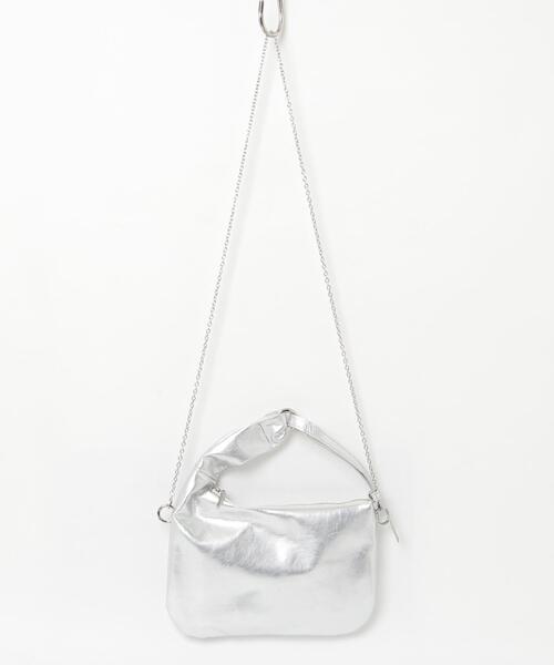 POMTATA(ポンタタ)の「POMTATA/ポンタタ/LUM 2WAY POUCH(ショルダーバッグ・レディース・シルバー/ブラック・F)」の2枚目の写真