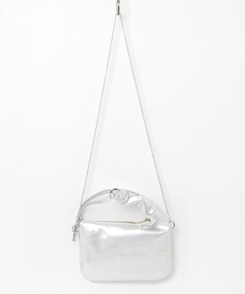 POMTATA(ポンタタ)の「POMTATA/ポンタタ/LUM 2WAY POUCH(ショルダーバッグ・レディース・シルバー/ブラック・F)」の4枚目の写真