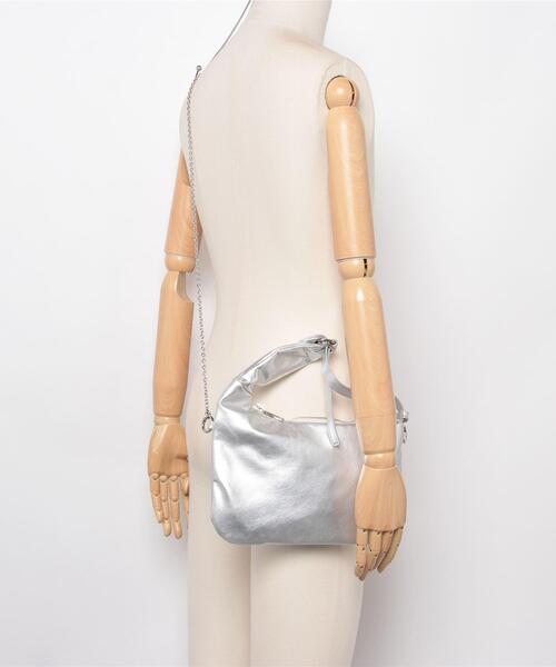 POMTATA(ポンタタ)の「POMTATA/ポンタタ/LUM 2WAY POUCH(ショルダーバッグ・レディース・シルバー/ブラック・F)」の7枚目の写真