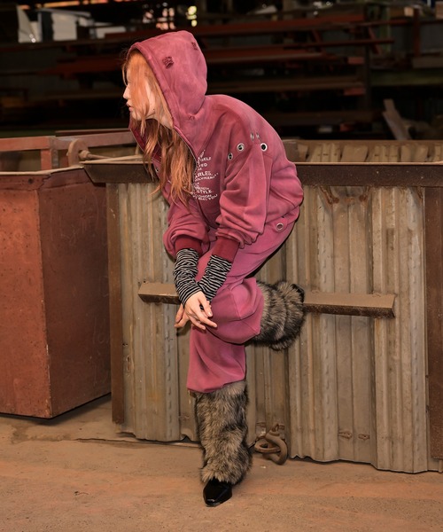 セール】アイレットディティールジップフーディー（パーカー）｜ACLENT