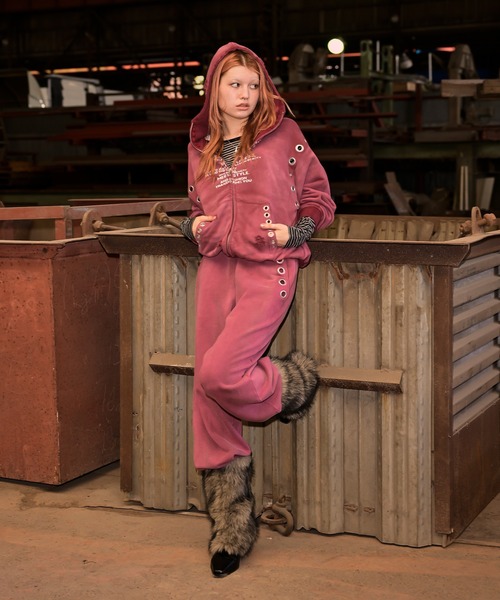 アイレットディティールジップフーディー（パーカー）｜ACLENT