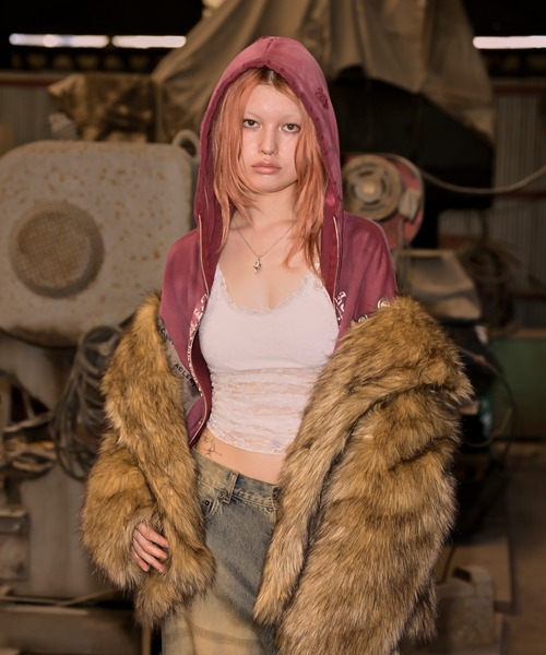 ACLENT（アクレント）の「アイレットディティールジップフーディー（パーカー・レディース・アイボリー/ネイビー/レッド・FREE）」の19枚目の写真