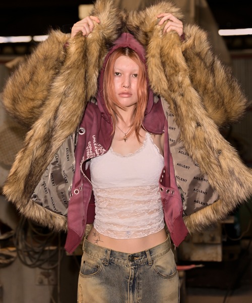 ACLENT（アクレント）の「アイレットディティールジップフーディー（パーカー・レディース・アイボリー/ネイビー/レッド・FREE）」の21枚目の写真