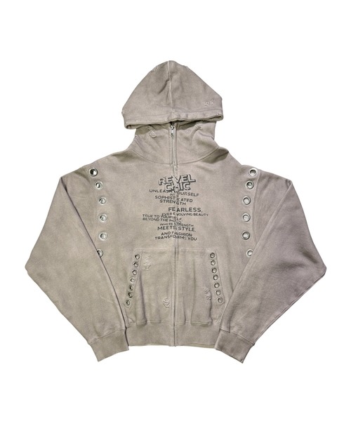 セール】アイレットディティールジップフーディー（パーカー）｜ACLENT